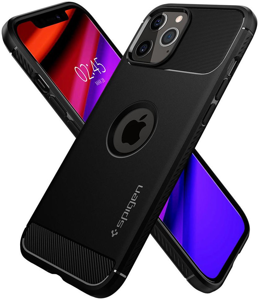 Spigen Rugged Armor Apple iPhone 12 Pro Max Hoesje Zwart afbeelding 3