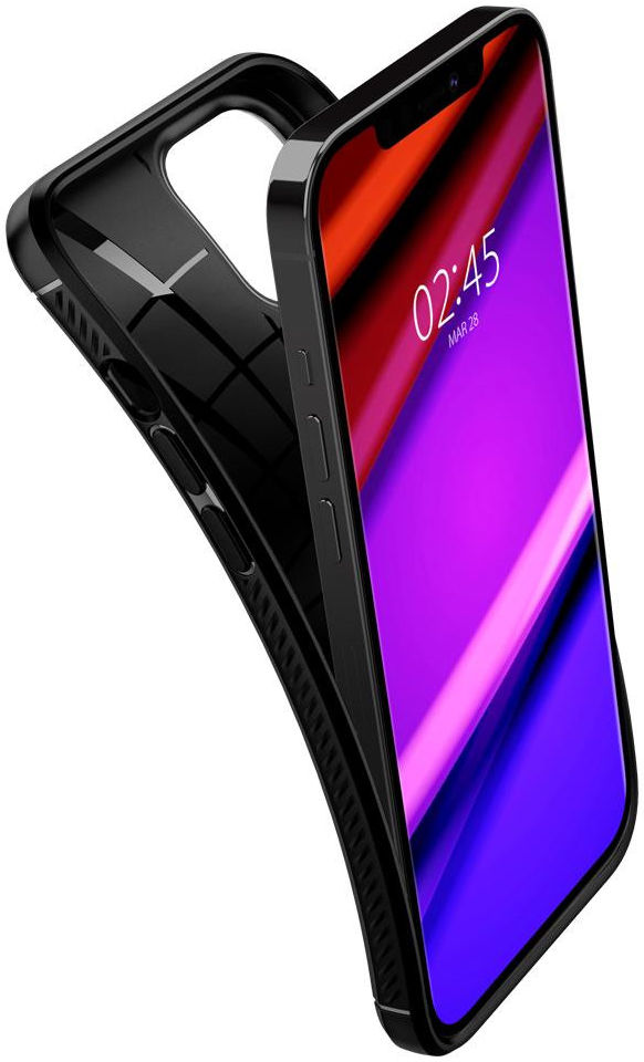Spigen Rugged Armor Apple iPhone 12 Pro Max Hoesje Zwart afbeelding 2