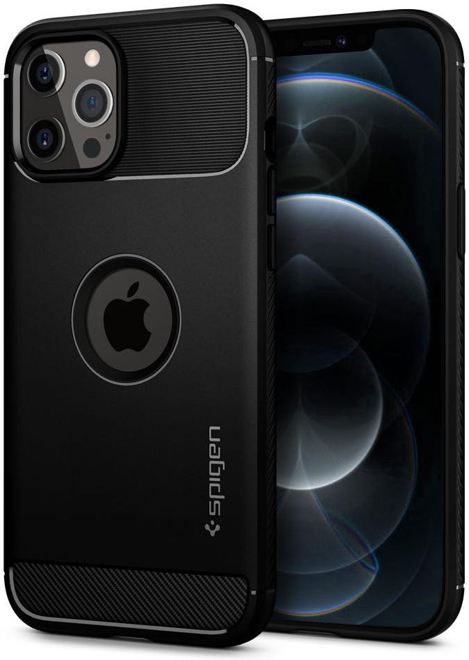 Spigen Rugged Armor Apple iPhone 12 Pro Max Hoesje Zwart afbeelding 1