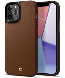 Spigen Ciel by Cyrill Leather Brick iPhone 12 Pro Max Hoesje Bruin