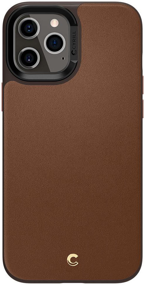 Spigen Cyrill Leather Brick Apple iPhone 12 Pro Max Hoesje Bruin afbeelding 3