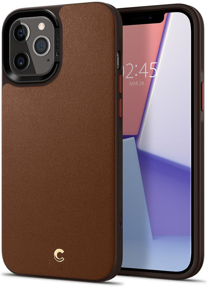 Spigen Cyrill Leather Brick Apple iPhone 12 Pro Max Hoesje Bruin afbeelding 1