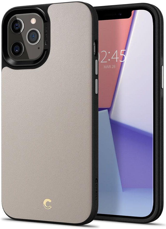 Spigen Cyrill Leather Brick Apple iPhone 12 Pro Max Hoesje Zwart afbeelding 1