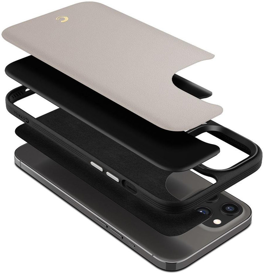 Spigen Cyrill Leather Brick Apple iPhone 12 Pro Max Hoesje Zwart afbeelding 2