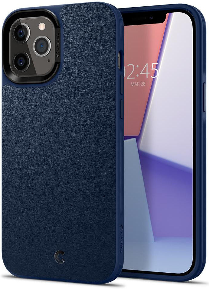 Spigen Cyrill Basic Apple iPhone 12 Pro Max Hoesje Leather Blauw afbeelding 1