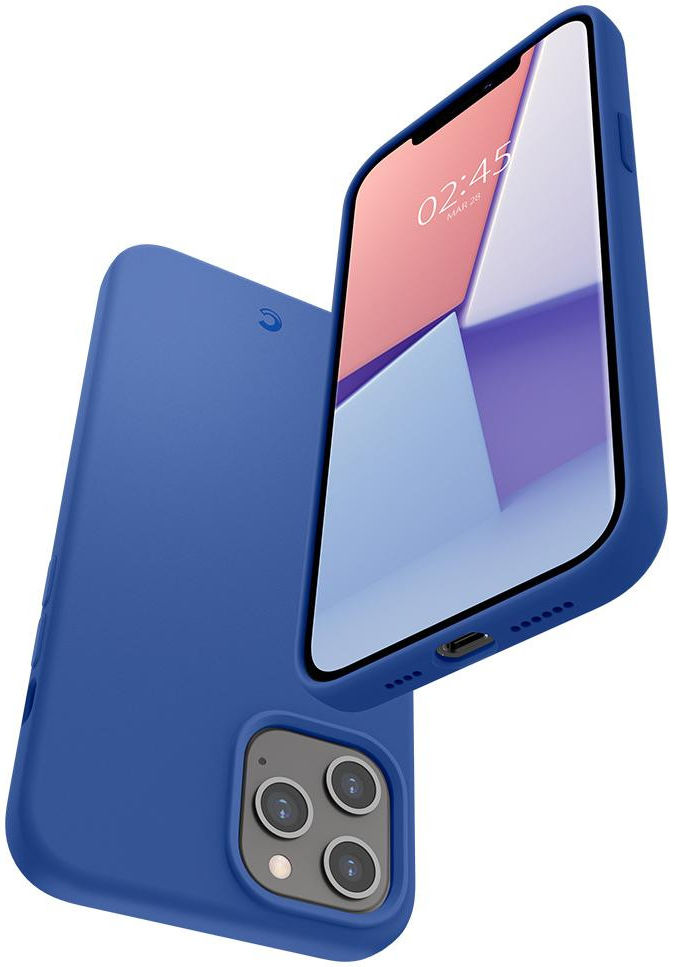 Spigen Cyrill Silicone Apple iPhone 12 Pro Max Hoesje Blauw afbeelding 3