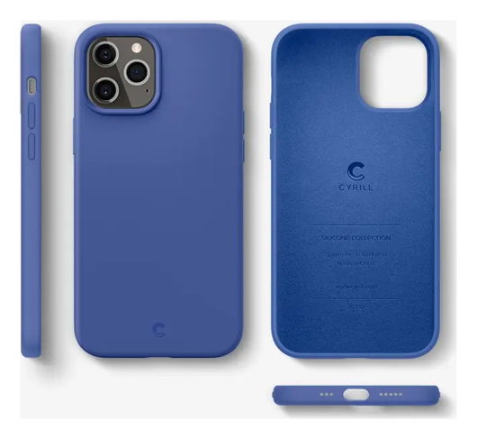 Spigen Cyrill Silicone Apple iPhone 12 Pro Max Hoesje Blauw afbeelding 6