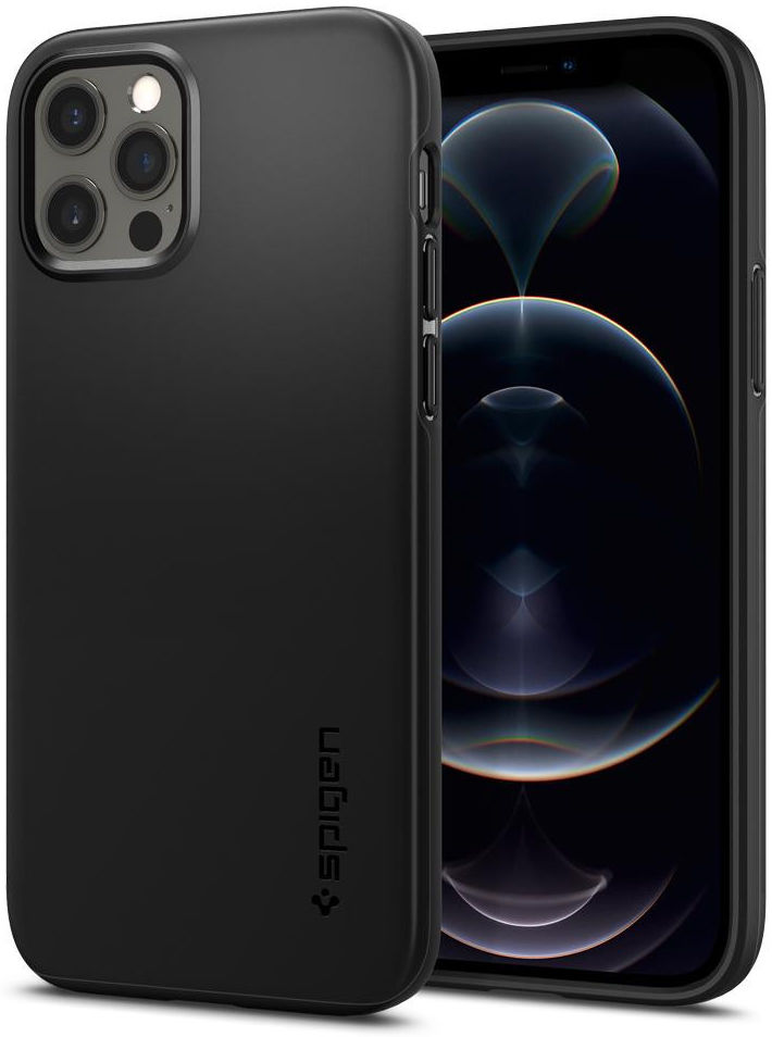 Spigen Thin Fit Apple iPhone 12 / 12 Pro Hoesje Zwart afbeelding 1