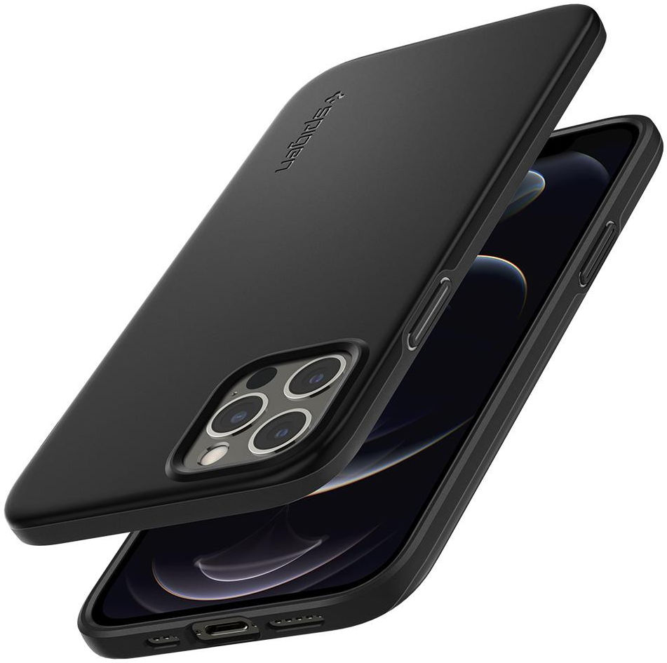 Spigen Thin Fit Apple iPhone 12 / 12 Pro Hoesje Zwart afbeelding 3