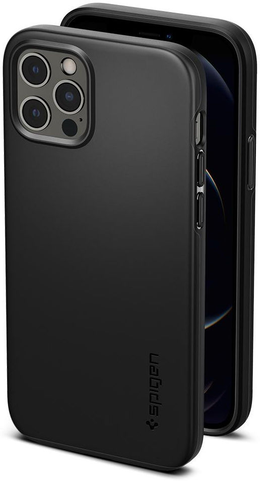 Spigen Thin Fit Apple iPhone 12 / 12 Pro Hoesje Zwart afbeelding 5