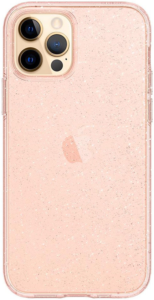 Spigen Liquid Crystal iPhone 12 / 12 Pro Hoesje Glitter Rose Quartz afbeelding 4