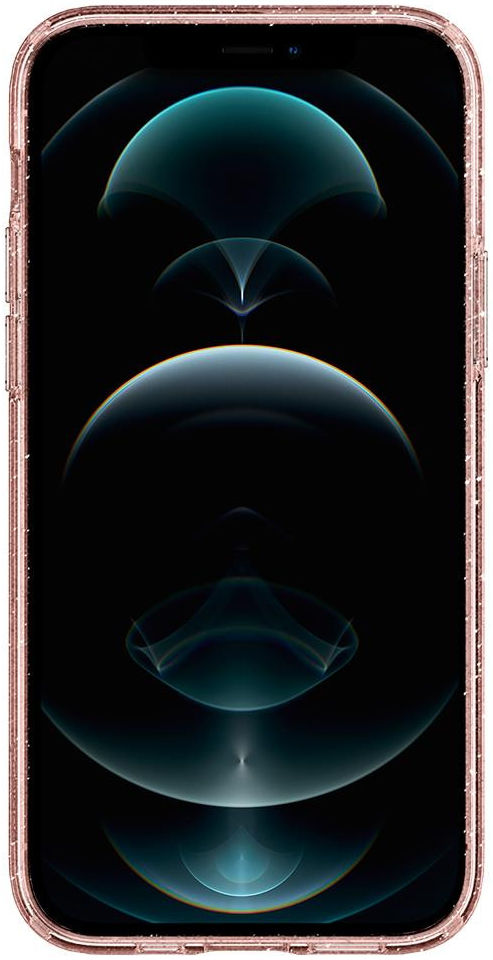 Spigen Liquid Crystal iPhone 12 / 12 Pro Hoesje Glitter Rose Quartz afbeelding 5