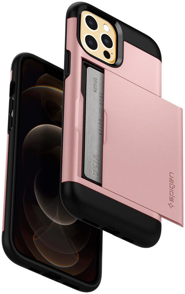 Spigen Slim Armor CS Apple iPhone 12 / 12 Pro Hoesje Roze Goud afbeelding 8