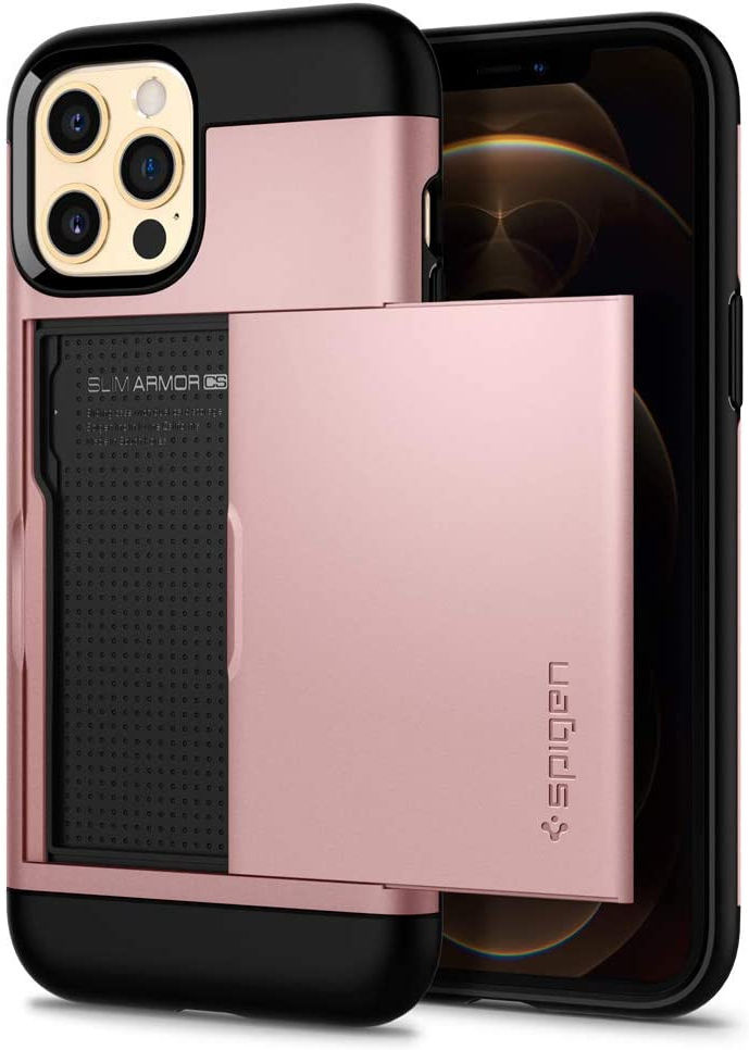 Spigen Slim Armor CS Apple iPhone 12 / 12 Pro Hoesje Roze Goud afbeelding 22