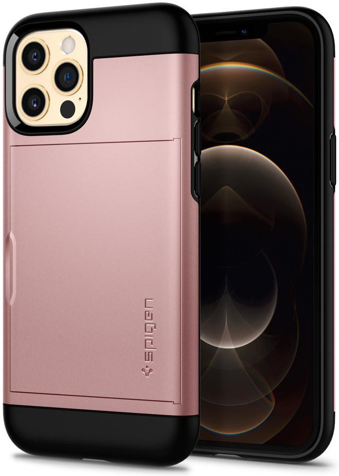 Spigen Slim Armor CS Apple iPhone 12 / 12 Pro Hoesje Roze Goud afbeelding 9