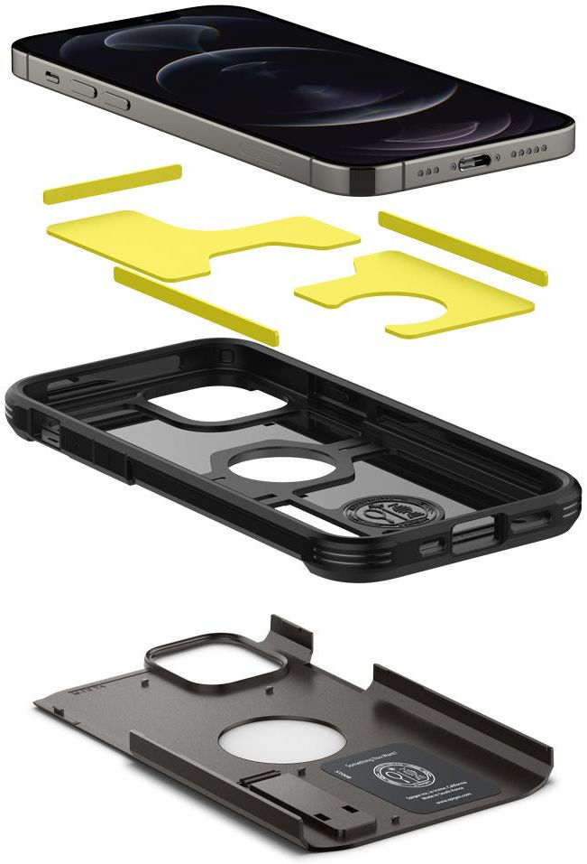 Spigen Tough Armor Apple iPhone 12 / 12 Pro Hoesje Gunmetal afbeelding 2