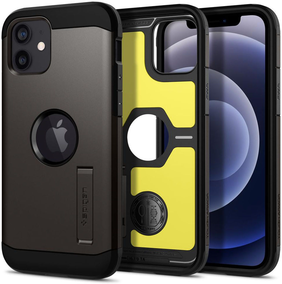 Spigen Tough Armor Apple iPhone 12 / 12 Pro Hoesje Gunmetal afbeelding 17