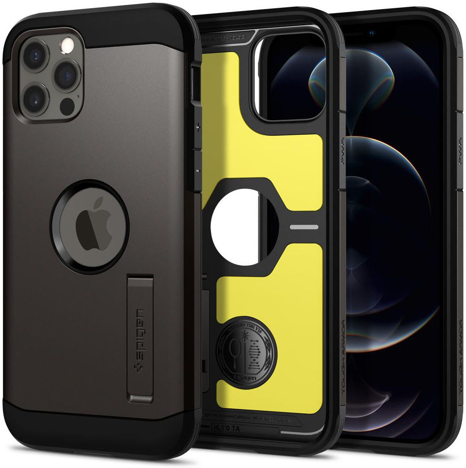 Spigen Tough Armor Apple iPhone 12 / 12 Pro Hoesje Gunmetal afbeelding 11