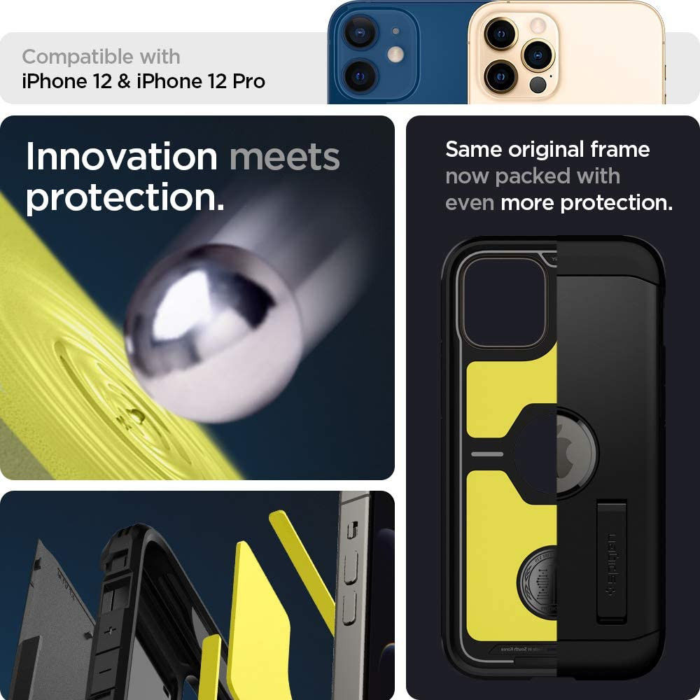 Spigen Tough Armor Apple iPhone 12 / 12 Pro Hoesje Zwart afbeelding 7