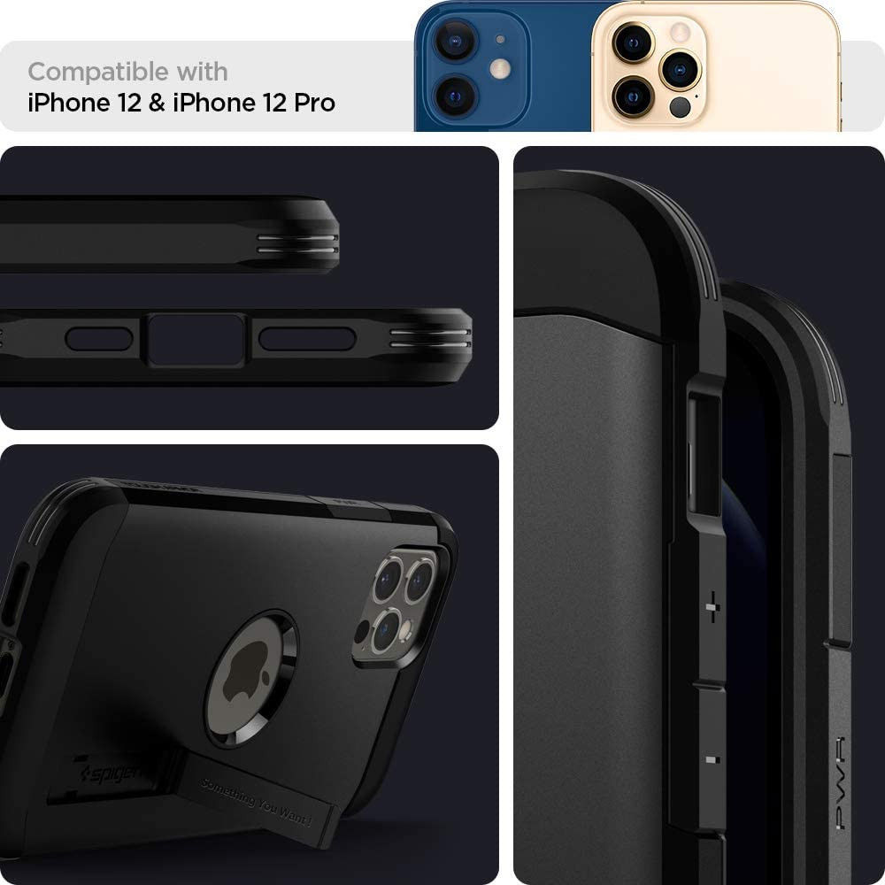 Spigen Tough Armor Apple iPhone 12 / 12 Pro Hoesje Zwart afbeelding 8