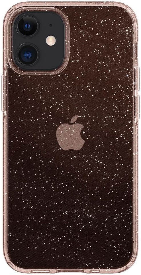 Spigen Liquid Crystal Apple iPhone 12 Mini Hoesje Glitter Roze Quartz afbeelding 3