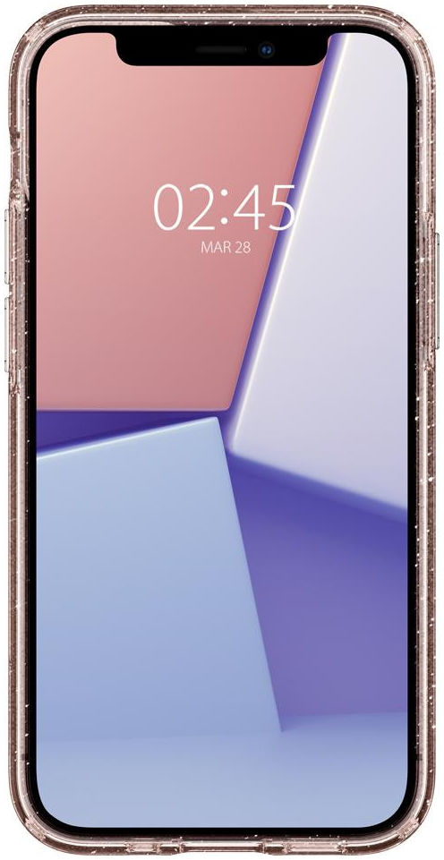 Spigen Liquid Crystal Apple iPhone 12 Mini Hoesje Glitter Roze Quartz afbeelding 5