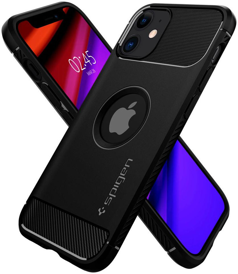 Spigen Rugged Armor Apple iPhone 12 Mini Hoesje Zwart afbeelding 4
