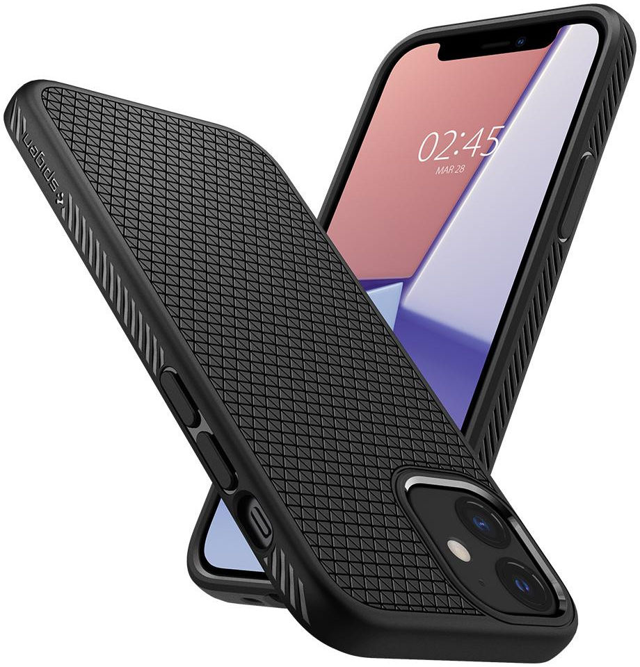 Spigen Liquid Air Apple iPhone 12 Mini Hoesje Back Cover Zwart afbeelding 4