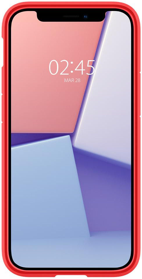 Spigen Ultra Hybrid Apple iPhone 12 Mini Hoesje Transparant/Rood afbeelding 5