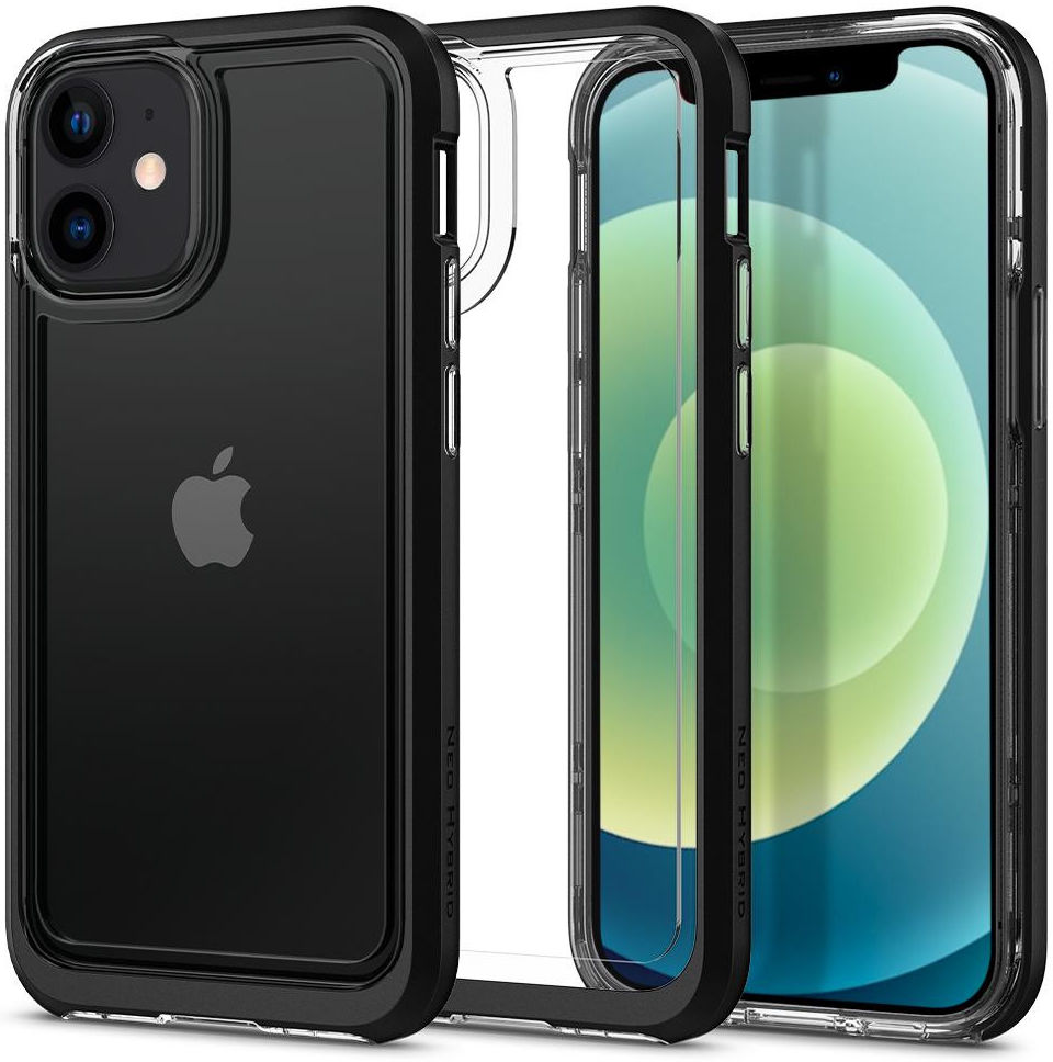 Spigen Neo Hybrid Apple iPhone 12 Mini Hoesje Zwart afbeelding 2