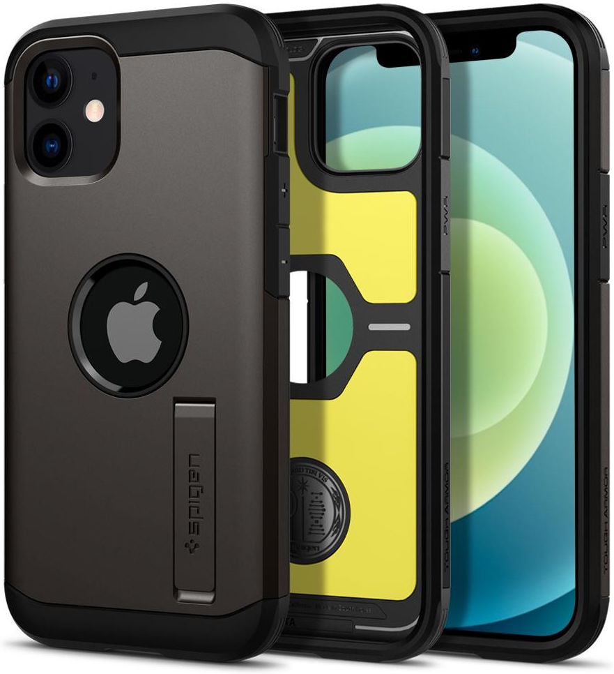 Spigen Tough Armor Apple iPhone 12 Mini Hoesje Gunmetal afbeelding 1