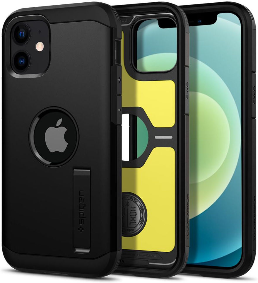 Spigen Tough Armor Apple iPhone 12 Mini Hoesje Zwart afbeelding 1