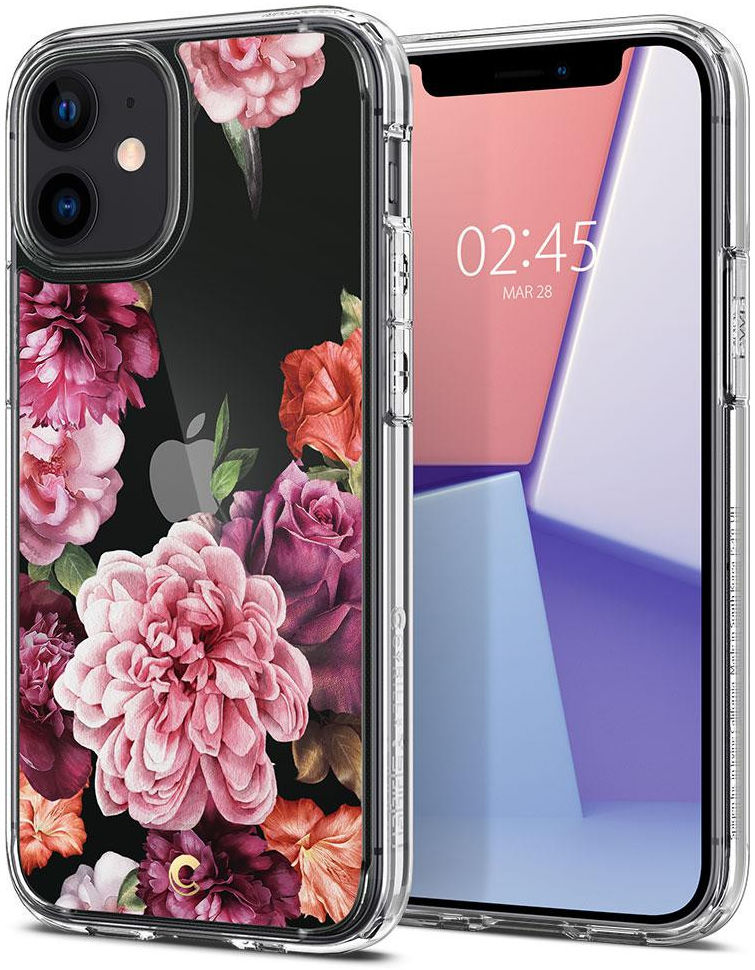 Spigen Cyrill Cecile Apple iPhone 12 Mini Hoesje Rose Floral afbeelding 1