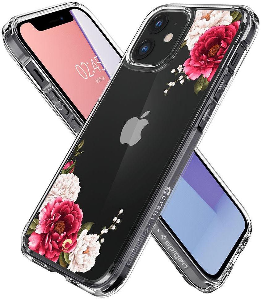 Spigen Cyrill Cecile Apple iPhone 12 Mini Hoesje Red Floral afbeelding 4