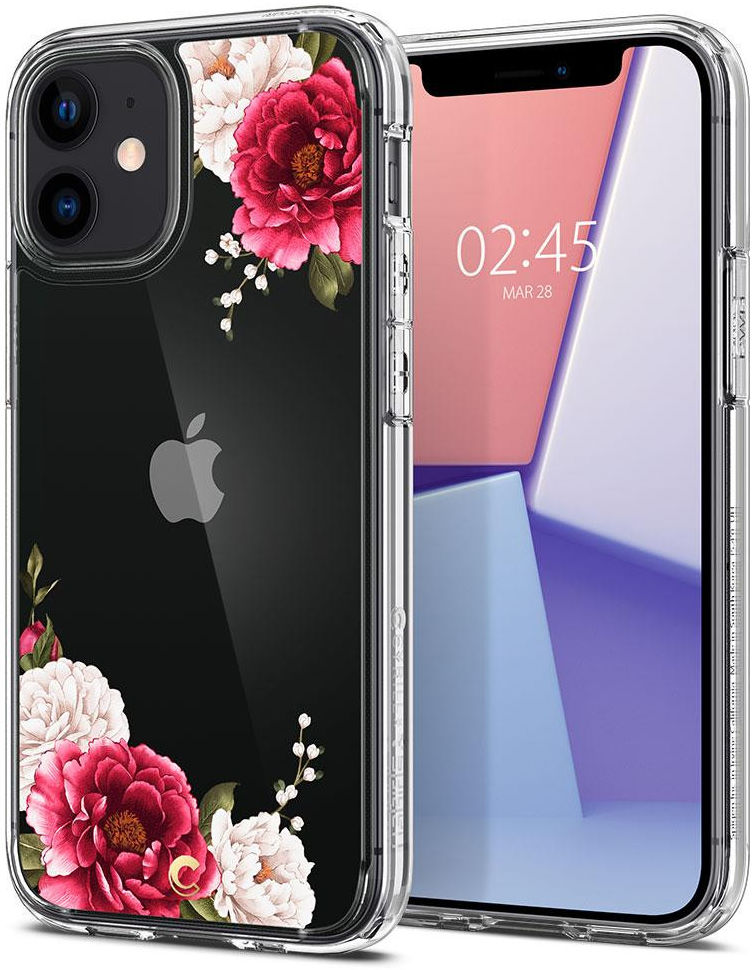 Spigen Cyrill Cecile Apple iPhone 12 Mini Hoesje Red Floral afbeelding 1