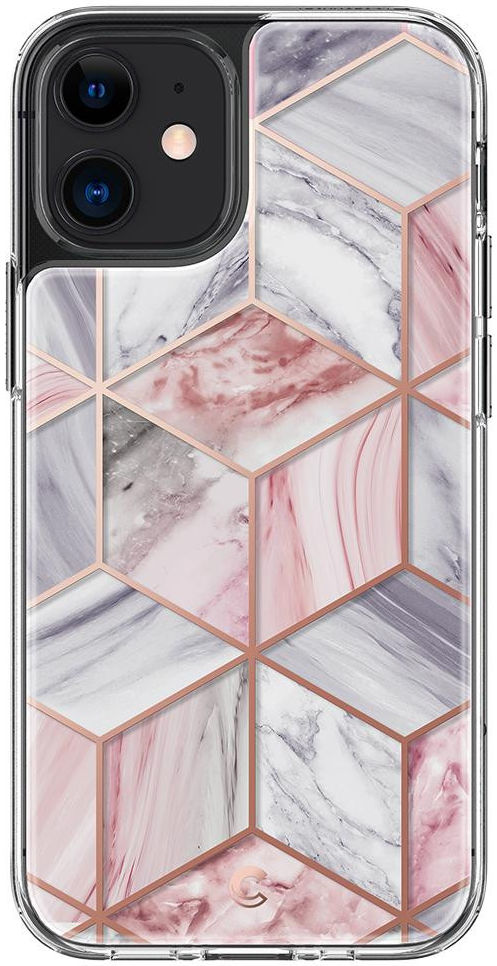 Spigen Cyrill Cecile Apple iPhone 12 Mini Hoesje Pink Marble afbeelding 4
