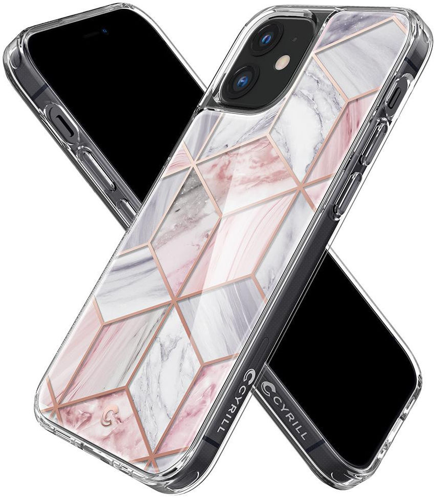 Spigen Cyrill Cecile Apple iPhone 12 Mini Hoesje Pink Marble afbeelding 2