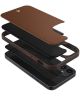 Spigen Cyrill Leather Brick Apple iPhone 12 Mini Hoesje Zwart