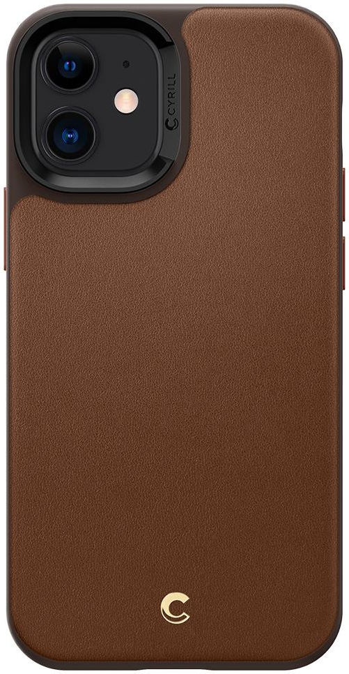 Spigen Cyrill Leather Brick Apple iPhone 12 Mini Hoesje Zwart afbeelding 2