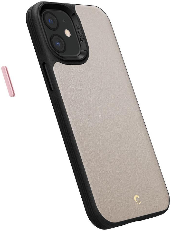 Spigen Cyrill Leather Brick Apple iPhone 12 Mini Hoesje Blauw afbeelding 5