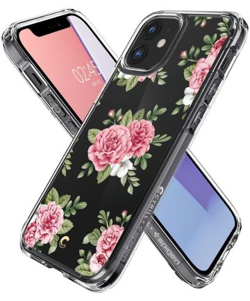 Spigen Cyrill Cecile Apple iPhone 12 Mini Hoesje Pink Floral Hoesjes