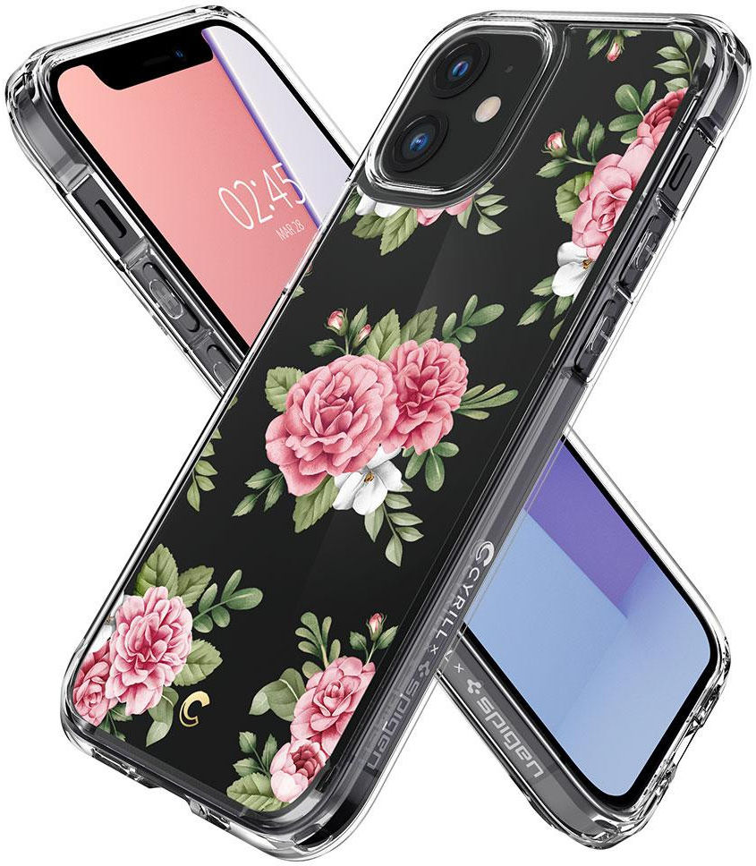 Spigen Cyrill Cecile Apple iPhone 12 Mini Hoesje Pink Floral afbeelding 1
