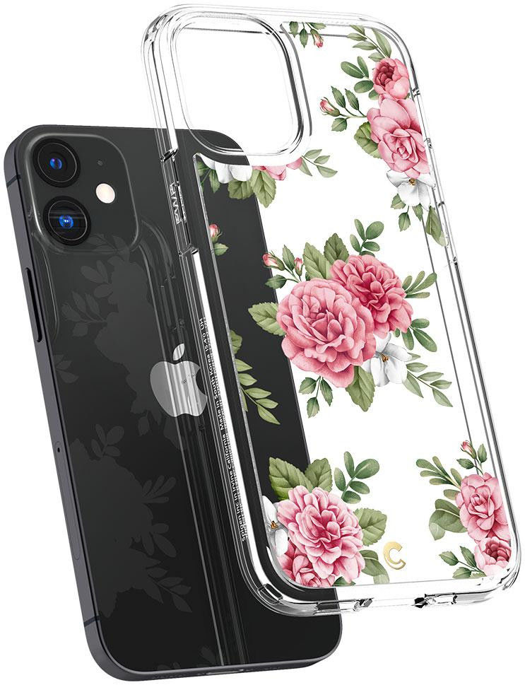 Spigen Cyrill Cecile Apple iPhone 12 Mini Hoesje Pink Floral afbeelding 3