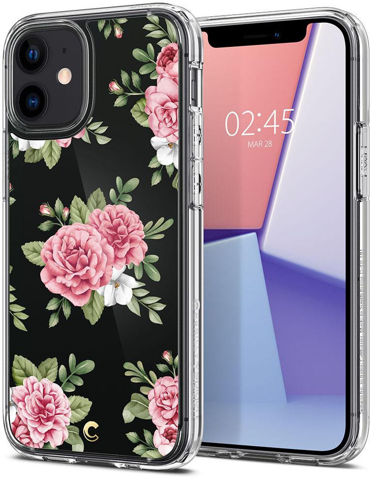 Spigen Cyrill Cecile Apple iPhone 12 Mini Hoesje Pink Floral afbeelding 2