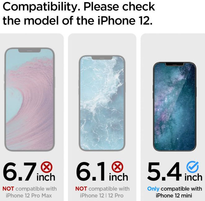 Spigen Apple iPhone 12 Mini Slim Tempered Glass Screen Protector afbeelding 5