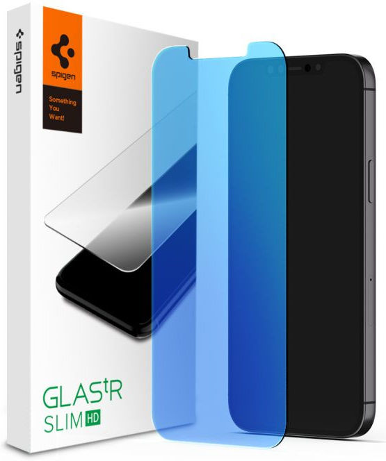 Spigen iPhone 12 Mini Screen Protector Anti-Blue Light Tempered Glass afbeelding 1