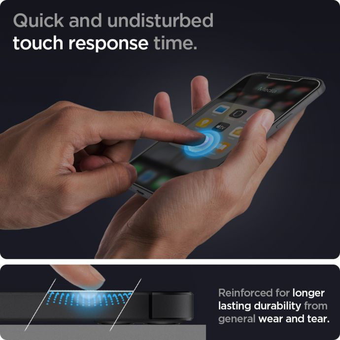 Spigen iPhone 12 Mini Screen Protector Anti-Blue Light Tempered Glass afbeelding 4