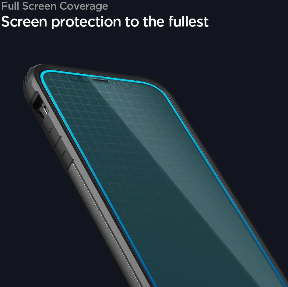 Spigen Tempered Glass Full Cover iPhone 12 Mini Zwart 2-Pack afbeelding 2
