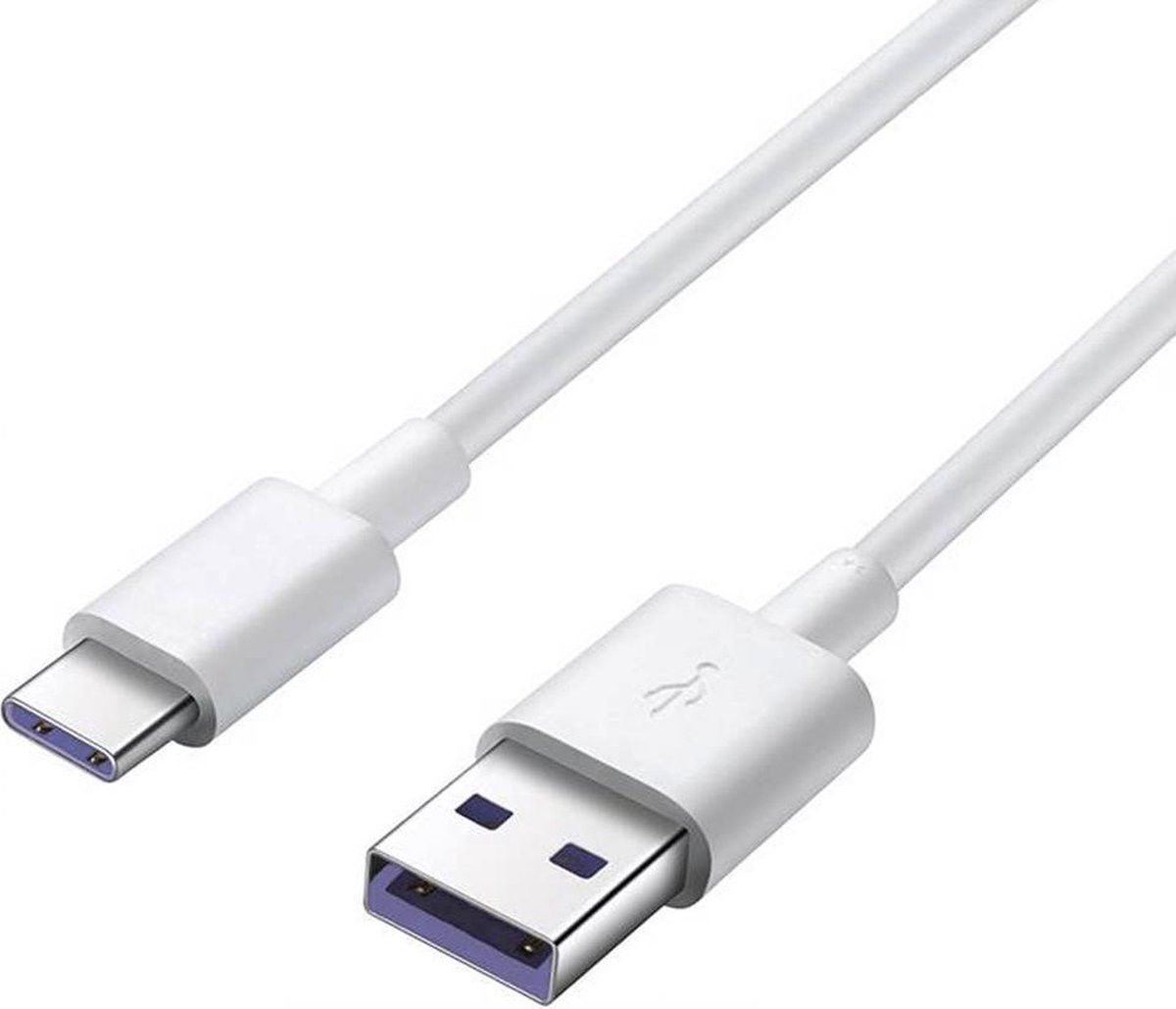 Originele Huawei Super Charge USB-A naar USB-C Kabel 5A 1 Meter Wit afbeelding 2