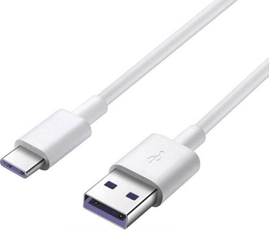 Originele Huawei Super Charge USB-A naar USB-C Kabel 5A 1 Meter Wit afbeelding 2
